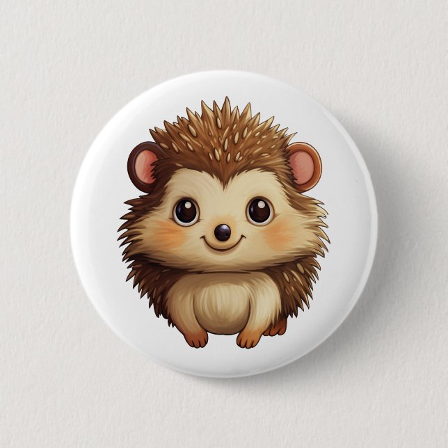 illustration av tecknadens hedgehog knapp (Framsida)