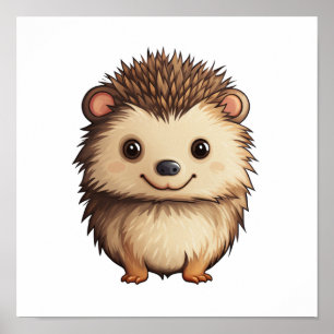 illustration av tecknadens hedgehog poster