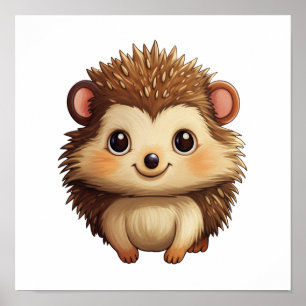 illustration av tecknadens hedgehog poster