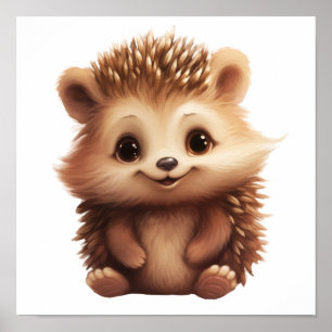 illustration av tecknadens hedgehog poster