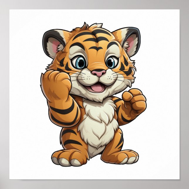 illustration av tecknadens tiger poster (Framsidan)
