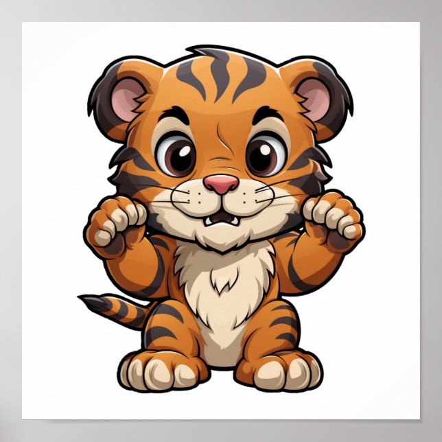 illustration av tecknadens tiger poster (Framsidan)