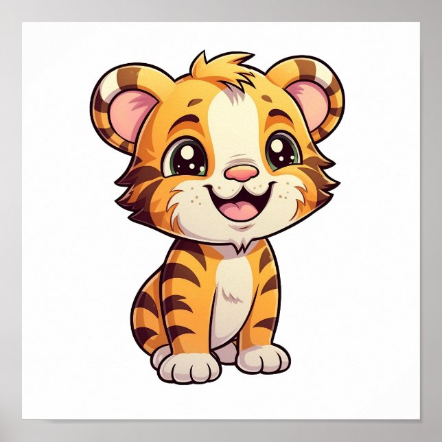 illustration av tecknadens tiger poster (Framsidan)