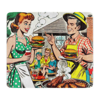 Illustration av Tecknader för Retro Family Barbecu