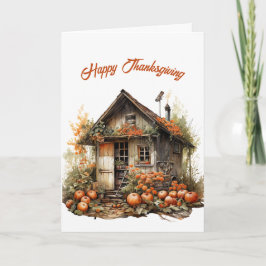 Illustration av thanksgiving Rustic Shed Kort