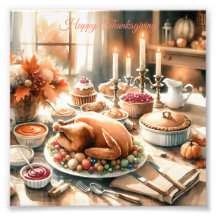 Illustration av Thanksgivingen Vattenfärg