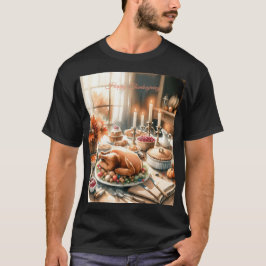 Illustration av Thanksgivingen Vattenfärg T Shirt