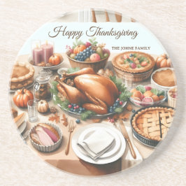 Illustration av Thanksgivingen Vattenfärg Underlägg