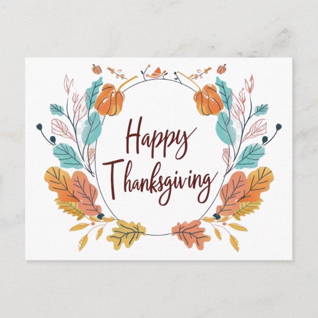illustration av thanksgivingen vykort (Framsida)