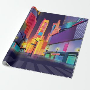 illustration av Times Square, New York Presentpapper