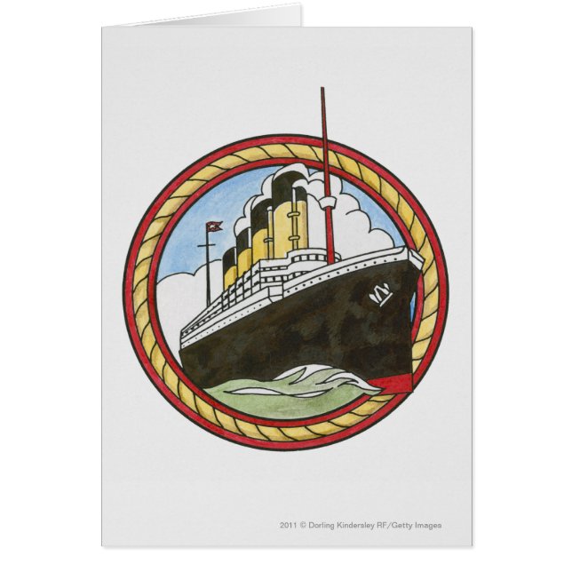 Illustration av Titanic Hälsningskort (Framsidan)