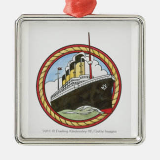 Illustration av Titanic Julgransprydnad Metall