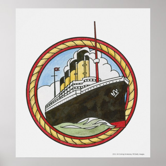 Illustration av Titanic Poster (Framsidan)