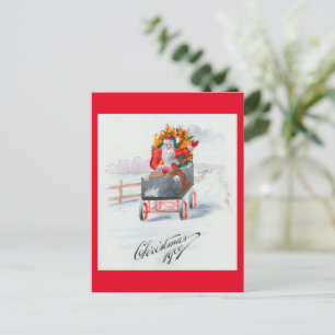 Illustration av Tomte Klaus Julkort Helg Vykort