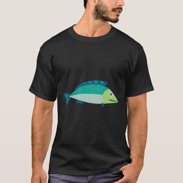 Illustration av tonfisk t shirt (Framsida)