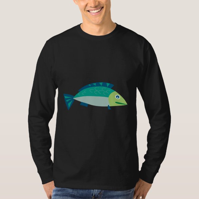 Illustration av tonfisk t shirt (Framsida)