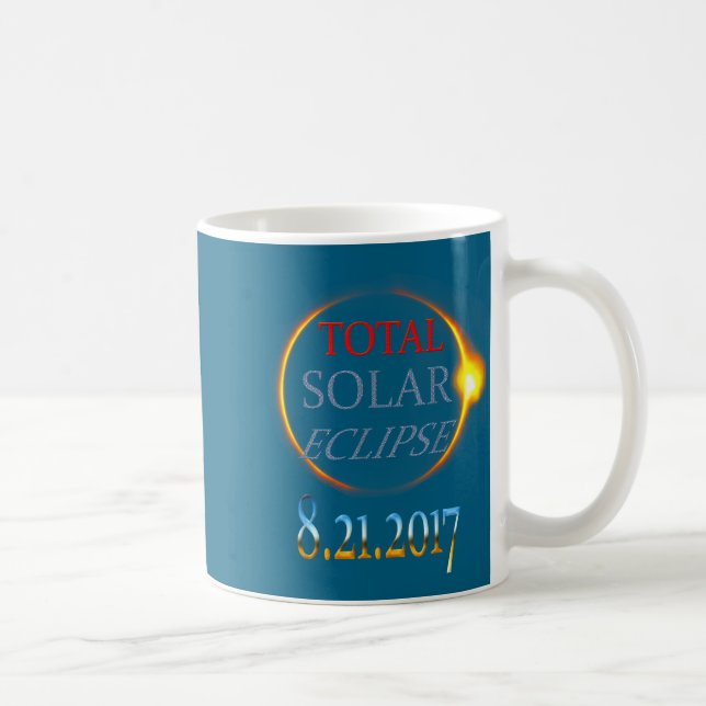 Illustration av total solförmörkelse 2017 kaffemugg (Höger)