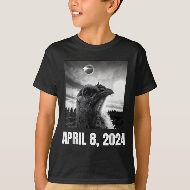 Illustration av total solförmörkelse i april 8 t shirt (Framsida)