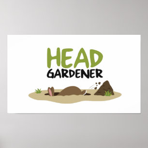 Illustration av trädgårdsmästare poster