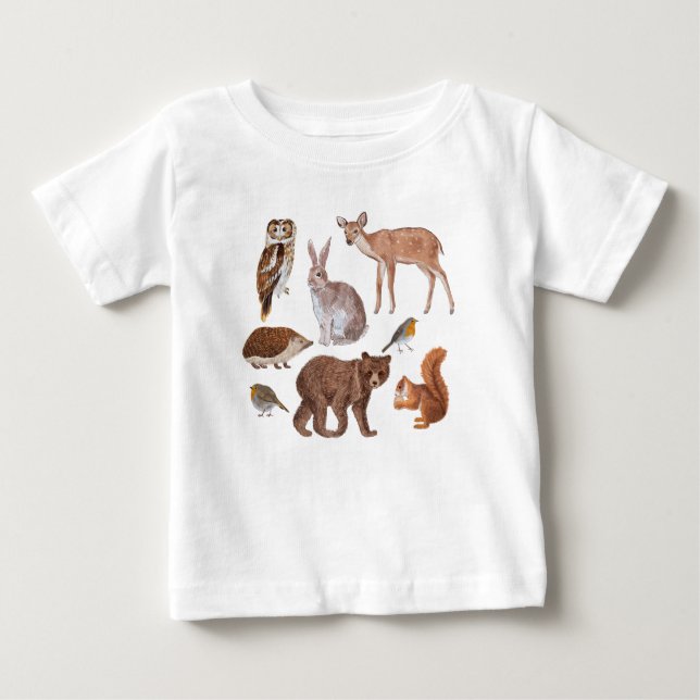 Illustration av trädsdjur t shirt (Framsida)