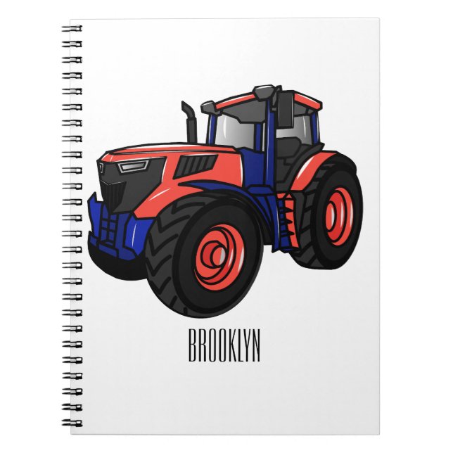 illustration av traktorns tecknad anteckningsbok (Framsidan)