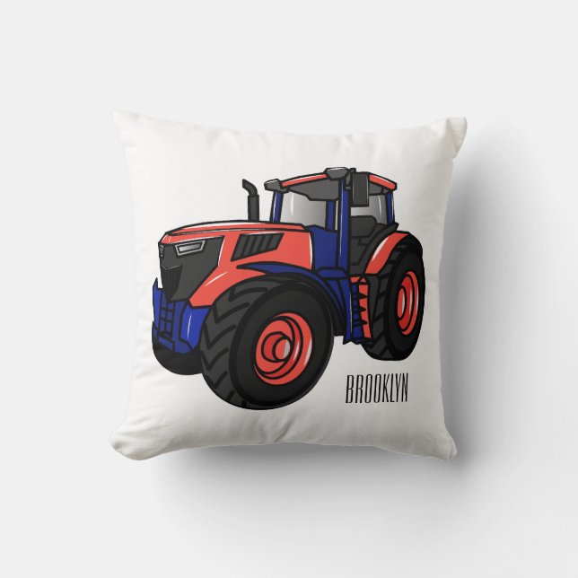 illustration av traktorns tecknad kudde (Framsida)
