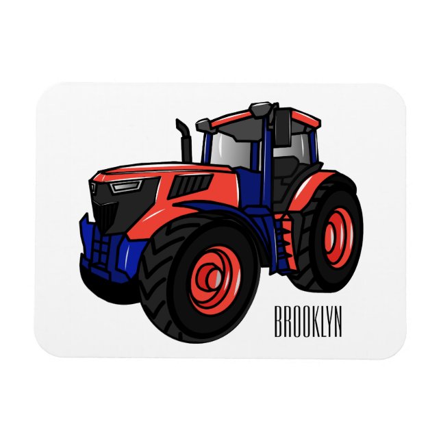 illustration av traktorns tecknad magnet (Horisontell)