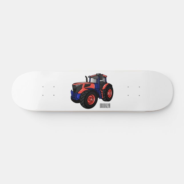 illustration av traktorns tecknad mini skateboard bräda 18,5 cm (Horz)