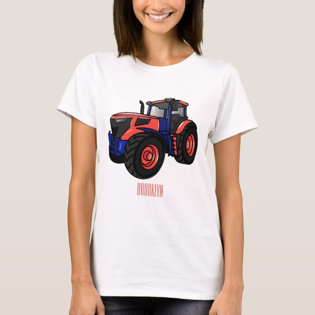 illustration av traktorns tecknad t shirt (Framsida)