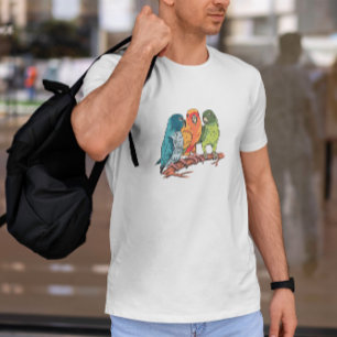 Illustration av tre stycken t shirt