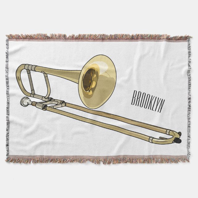 illustration av Trombone-tecknaden Filt (Framsidan)