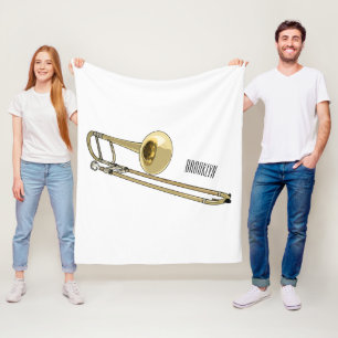 illustration av Trombone-tecknaden Fleecefilt