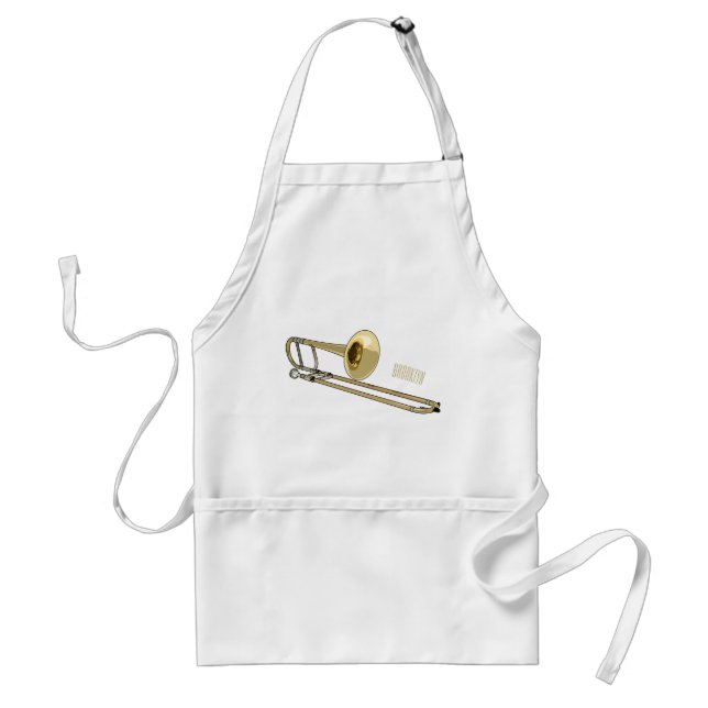 illustration av Trombone-tecknaden Förkläde (Framsidan)
