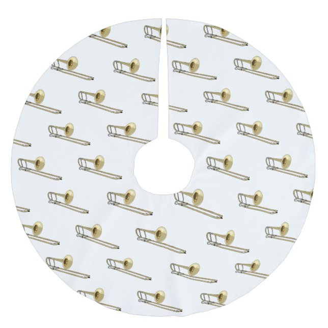 illustration av Trombone-tecknaden Julgransmatta Borstad Polyester (Framsidan)