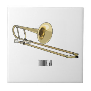 illustration av Trombone-tecknaden Kakelplatta