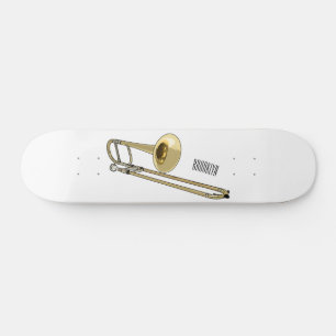 illustration av Trombone-tecknaden Mini Skateboard Bräda 18,5 Cm