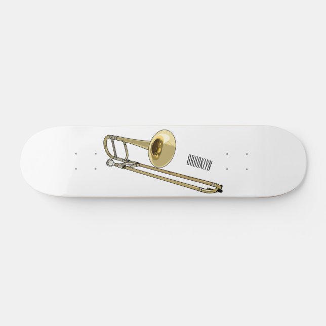 illustration av Trombone-tecknaden Mini Skateboard Bräda 18,5 Cm (Horz)