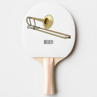 illustration av Trombone-tecknaden Pingisracket