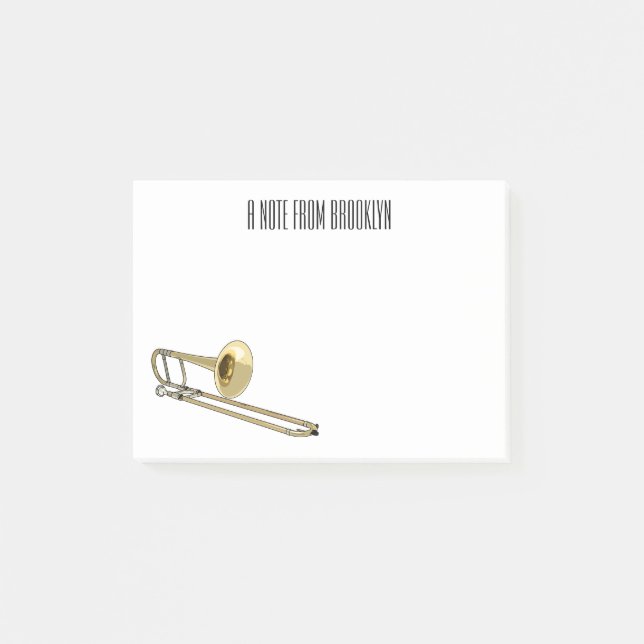 illustration av Trombone-tecknaden Post-it Block (Framsida)
