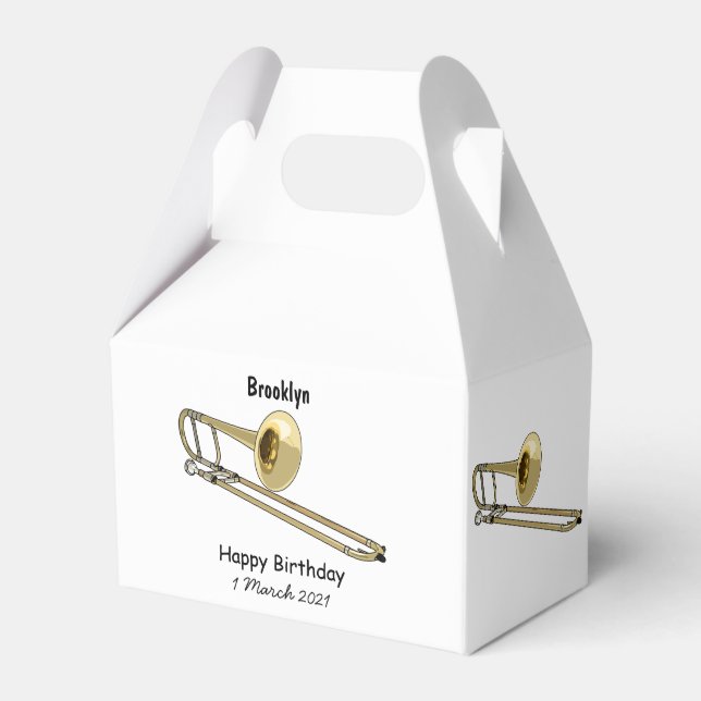 illustration av Trombone-tecknaden Presentaskar (Framsidan Sidan)