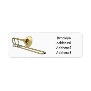 illustration av Trombone-tecknaden Returadress Etikett