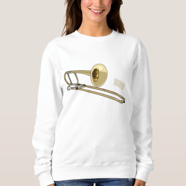 illustration av Trombone-tecknaden T Shirt (Framsida)