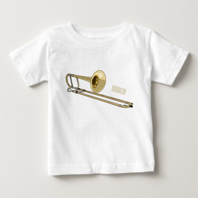 illustration av Trombone-tecknaden T Shirt (Framsida)