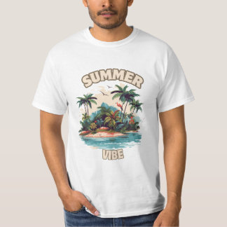 Illustration av Tropical Island Summer Vibe T Shirt