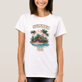 Illustration av Tropical Island Summer Vibe T Shirt