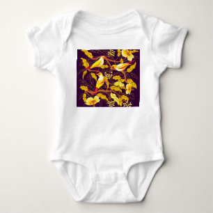 Illustration av tropiska fåglar Exotic Flowers T Shirt