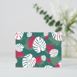 Illustration av tropiska växter vykort