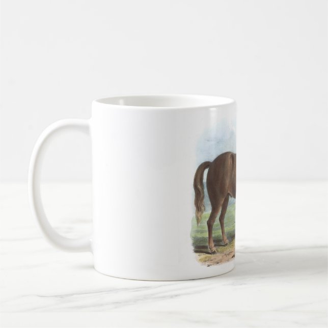 Illustration av tung häst, Suffolk Slår Kaffemugg (Vänster)