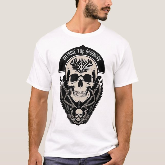 Illustration av tunt skal t shirt (Framsida)