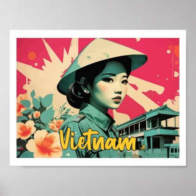 Illustration av TV-sändningar i Vietnam Poster (Framsidan)